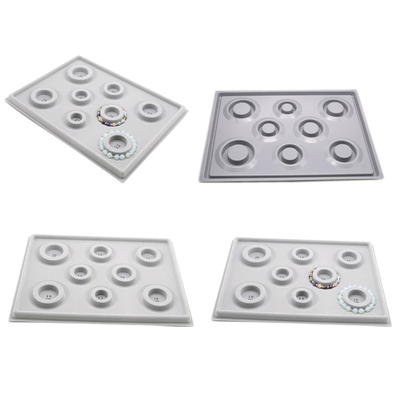 

2 Pcs Gray Beading Boards Bracelet Necklace Design Boards Beading Jewelry Storage Tray Tools for DIY Jewelry Making 40GB