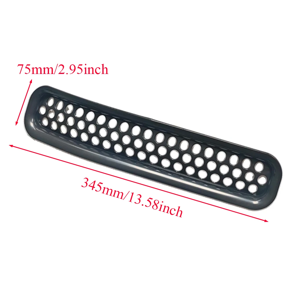7-teiliges Frontgrill-Gittereinsätze-Abdeckungs-Zier-Set für Jeep Wrangler TJ 1997 1998 1999 2000 2001 2002 2003 2004 2005 2006 – Detail 5
