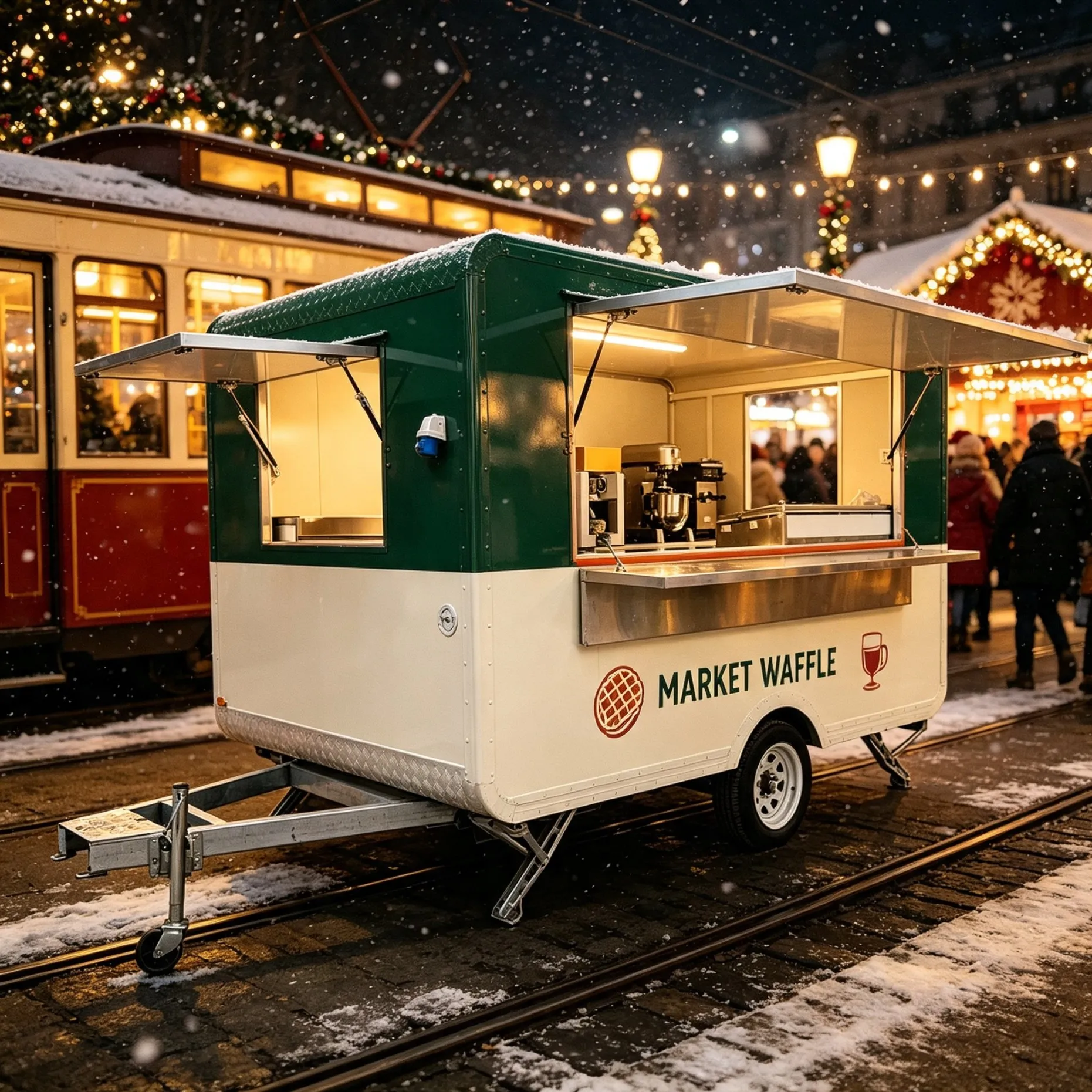 Mailbox Little Food Trucks Ice Cream Food Cart Mobile Food Truck Trailer Commercial Food Trailer with Concession Window