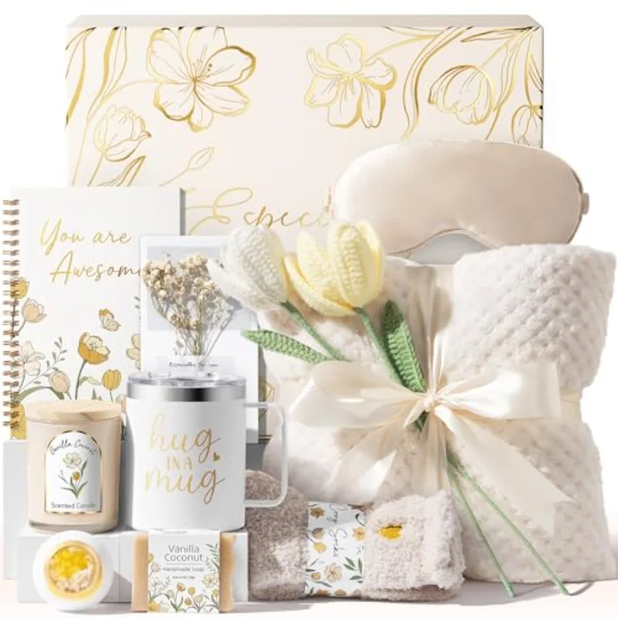 

Mothers Day Birthday Gifts for Women Self Care Package Get Well Soon Gift Baskets for Women Spa Gifts Set Unique Thinking of Yo