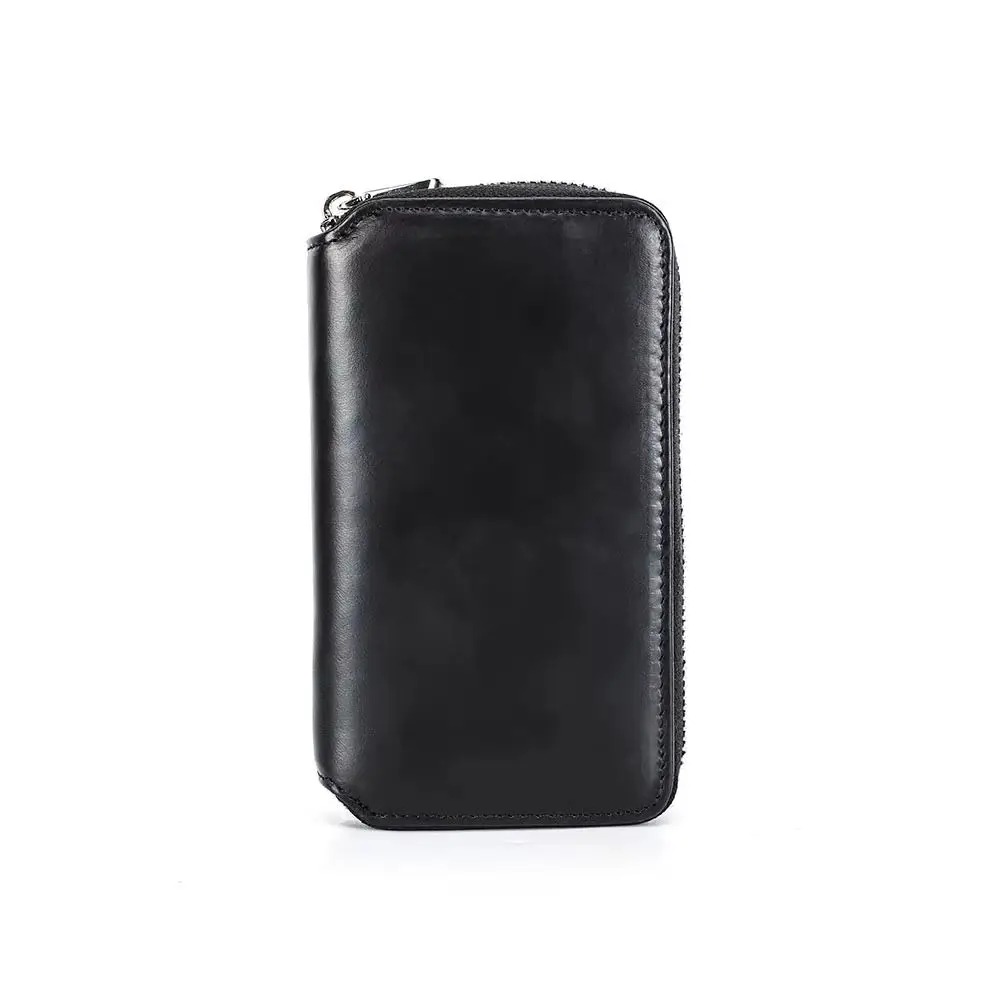 حقيبة ساعة محمولة من الجلد الطبيعي مع سحاب 2 فتحات لتخزين الساعات حقيبة تنظيم الساعات الفاخرة الفاخرة #4