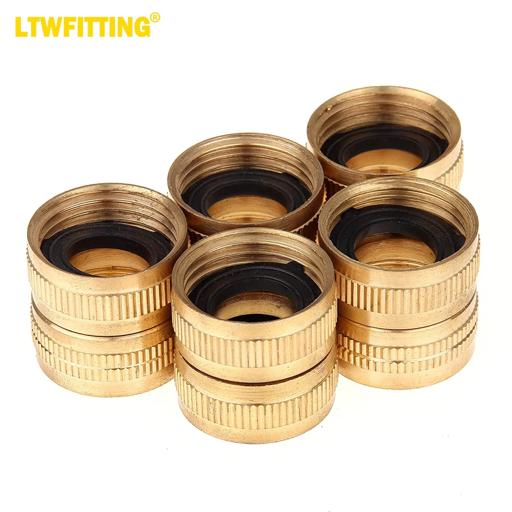 

LTWFITTING 3/4" FHT x 3/4" FIP Brass Swivel Hose Adapter ,Brass Garden Hose Fitting(Pack of 5)