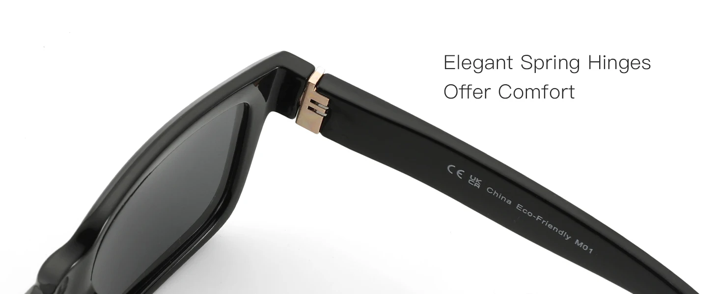 ZENOTTIC Modische Quadratische Polarisierte Sonnenbrille für Damen, UV400-Schutz, Übergroße Rechteckige Form, Große Sonnenbrille – Detail 7