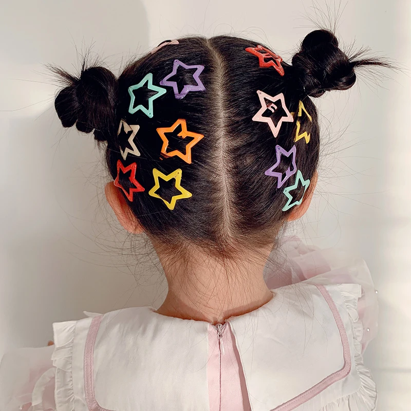 25 Buah Jepit Rambut Bintang Warna-warni Lucu Jepit Rambut Kancing Ornamen Rambut Manis Anak Jepit Rambut BB Aksesori Rambut Mode