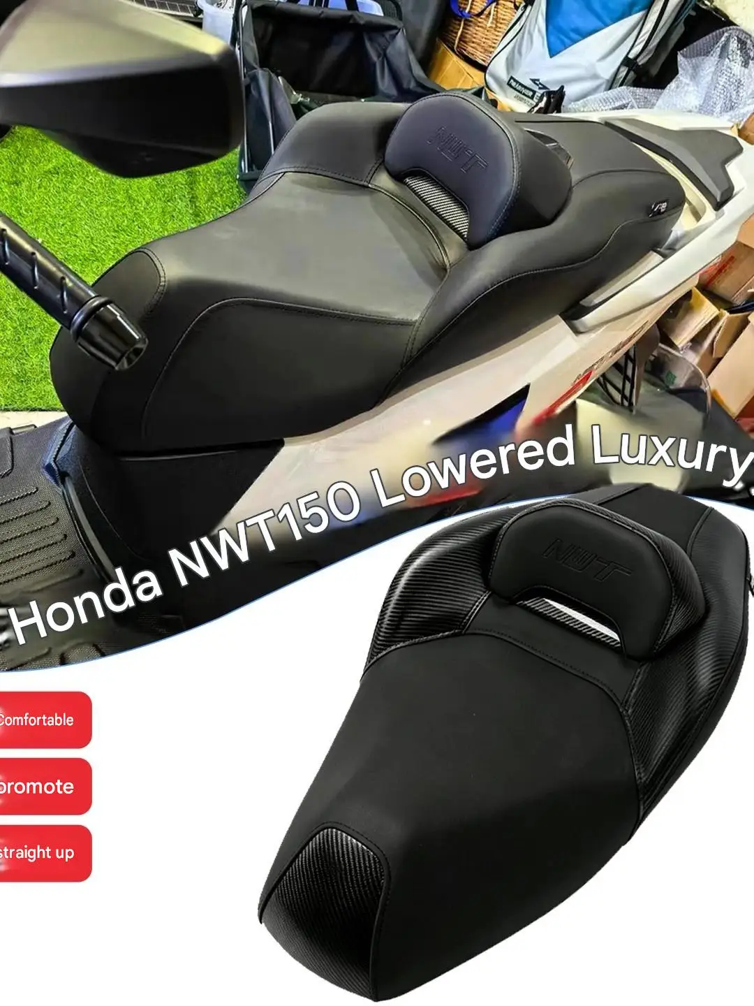 For Honda NWT150 Low-Seat Sofa Seat Cushion Vehicle Body Contour Fit Large Surrounding Design for Comfort
