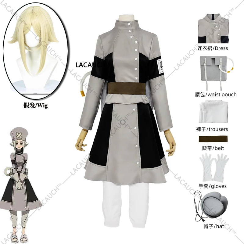 Anime Gachiakuta Eishia The Cleaner Strój Cosplay Peruka Kapelusz Plecak Zestaw Uniform Halloween Karnawał Impreza Przebranie Kobiety