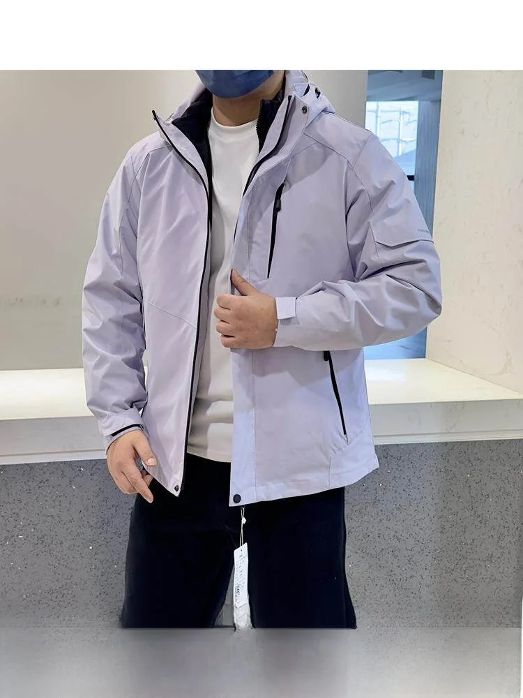 

Detachable down Inner Vest! All-Weather Waterproof Windproof Three-In-One Men's Jacket! Youthful Popular Regular Length Outer...