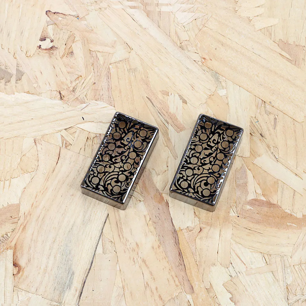 

2 Pcs Pickup Cover Guitar Covers Pickups Material Sound Electric Replacement Part Metal