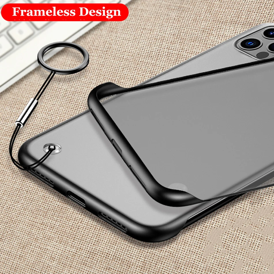 Slim Scrub Hard PC Frameless Phone Case For iphone 11 14 Max 8 Plus XR X S 11 Pro 12 Solid Matte Cover Back Borderless Capinhas