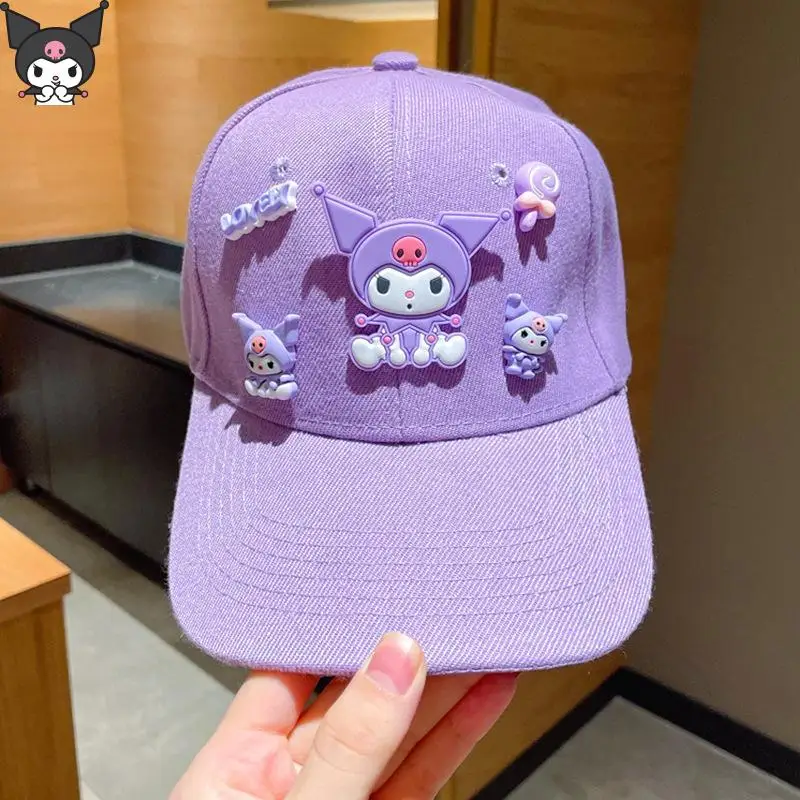 

Kuromi Children Baseball Cap Kawaii Spring Summer Anime New Cartoon Sun Hat Sanrio Sun Protection Baseball Cap Fashionable Sweet