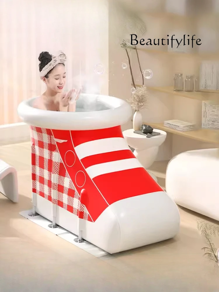 

Bath Barrel Adult Foldable Full Body Bath Home Sitting Bath Bucket Bathtub Adult Swimming Bucket