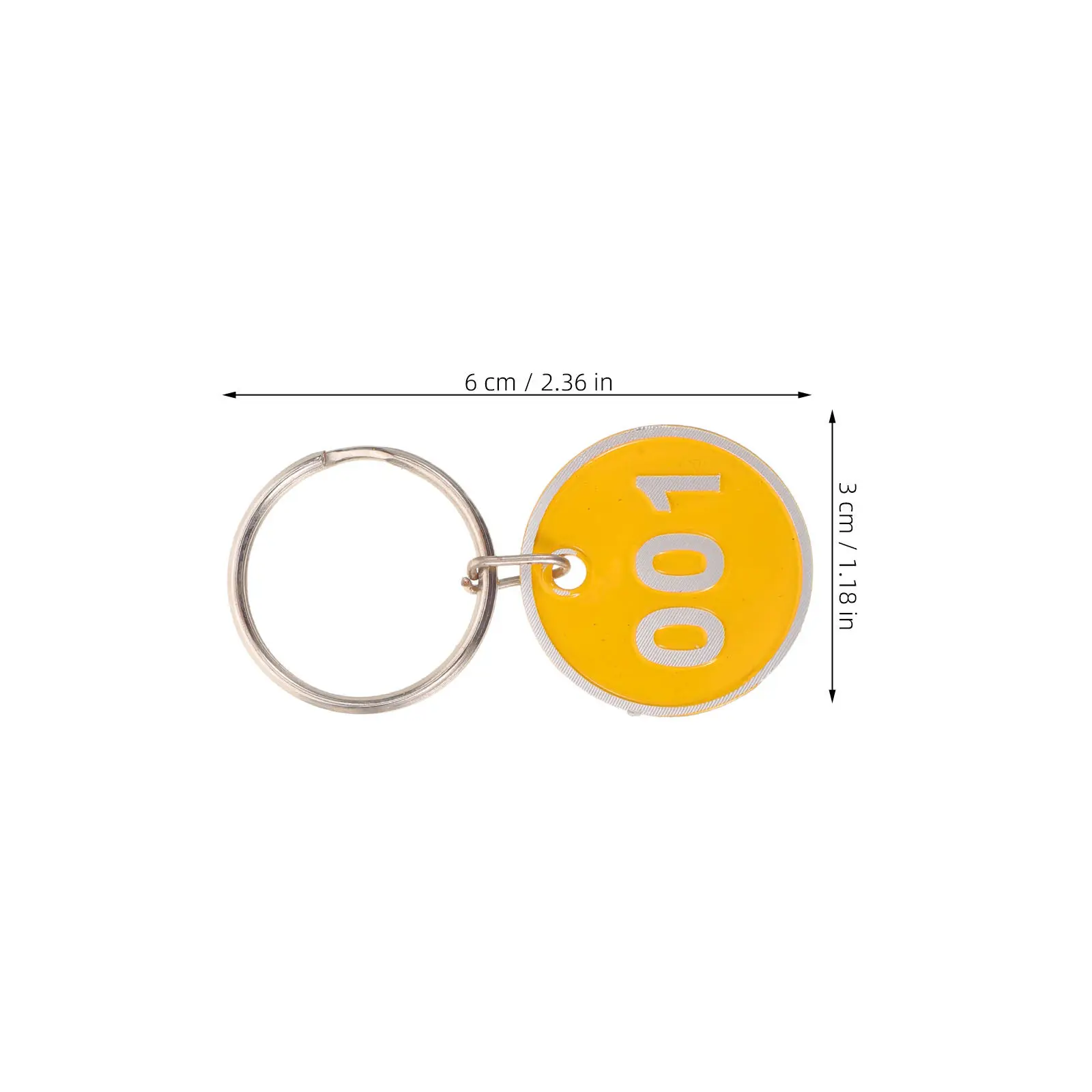 20Pcs Number Tags Round Metal Key Identifier Stainless Steel Tags Numbered Keychains for Office Classroom Storage