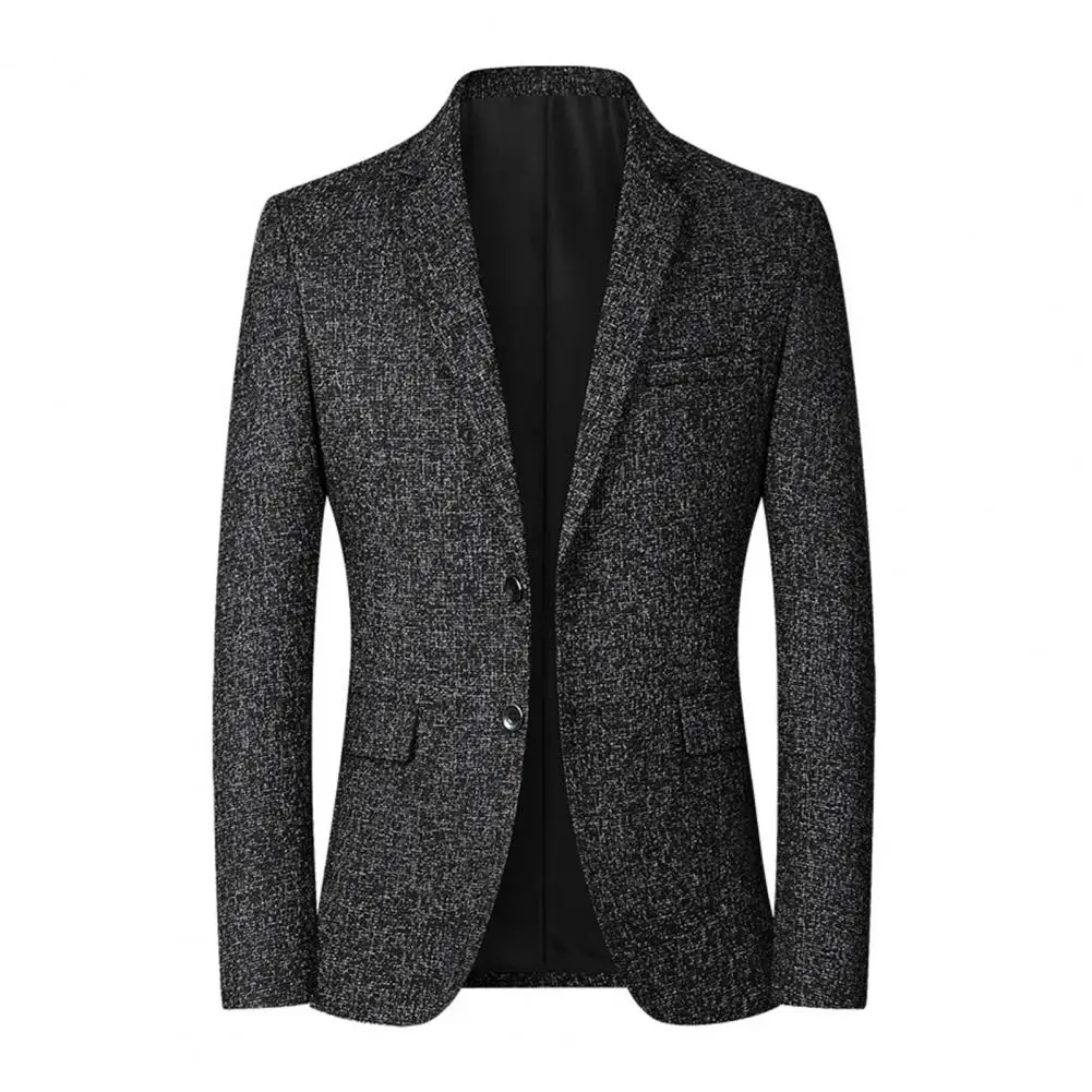 

2026 14044863 Men Business Blazers Jackets Solid Color Single Breasted Autumn Winter Two Buttons Pockets Wedding Suit Coat