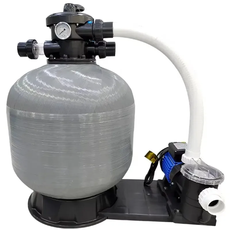 Fiberglass Plastic Swimming Pool Filtration System Top Mounted Sand Filter Pump Combination Easy to Install Home Commercial