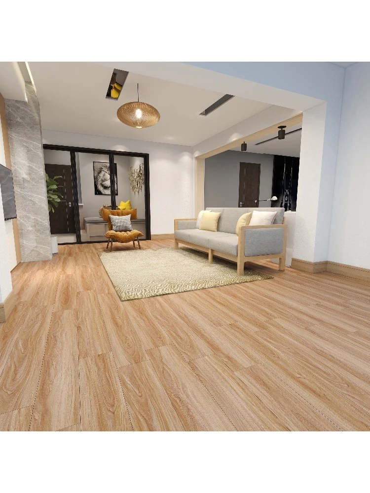 カスタマイズ版 モダン 100% オフィス向け ハードコア SPC プラスチックフロア 防水 エンボス加工 木目調