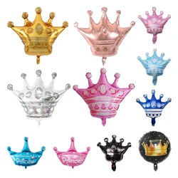 Rose Gold Silver Pink Blue Noble Crown Foil Balloons King Queen Princess Birthday Party Decoration Baby Shower Globos