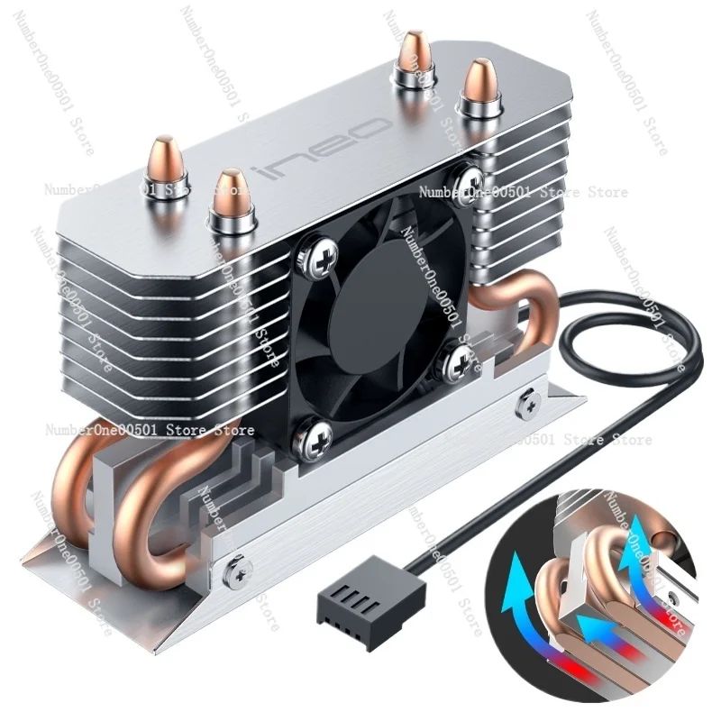 

Ineo M2 NVME SSD-радиатор с двойной тепловой трубкой, медный охлаждающий ребро, ультратонкий радиатор
