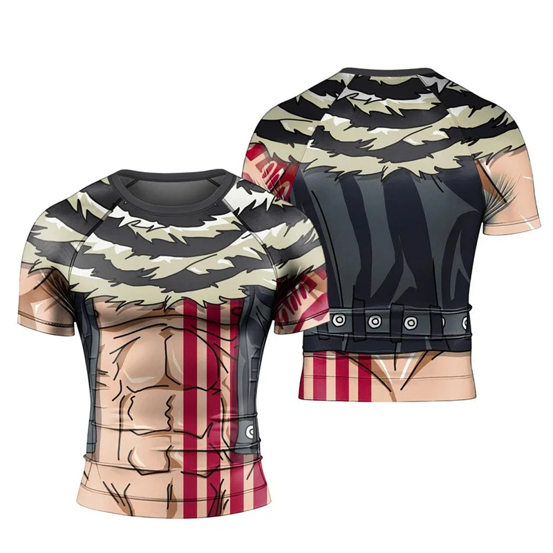 

2025 New Trend Men's T Shirt Fashion Muscular Man Graphic 3D Print Cartoon Anime Cosplay T-shirt Tee Short Sleeve Children's Top