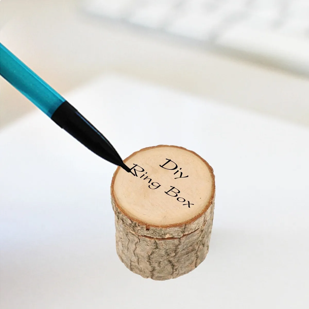 Caja de Madera Rústica Vintage para Anillos de Boda, Estilo Shabby Chic, para Propuesta de Matrimonio, Recuerdo, Porta Joyas