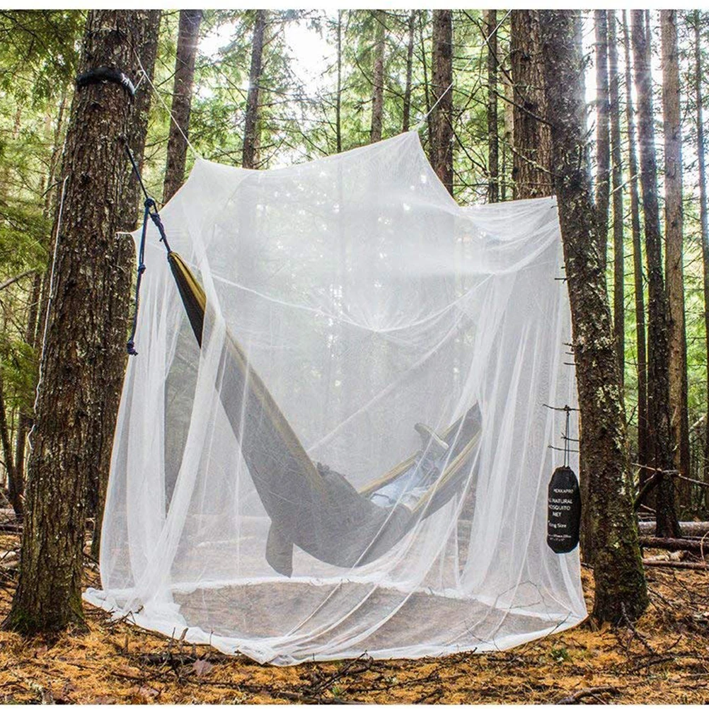 

Large Outdoor Net Tent Camping Carry Bag Travel Camping Mosquito Net Insect Protection Hexagon Mesh Lightweight Washable