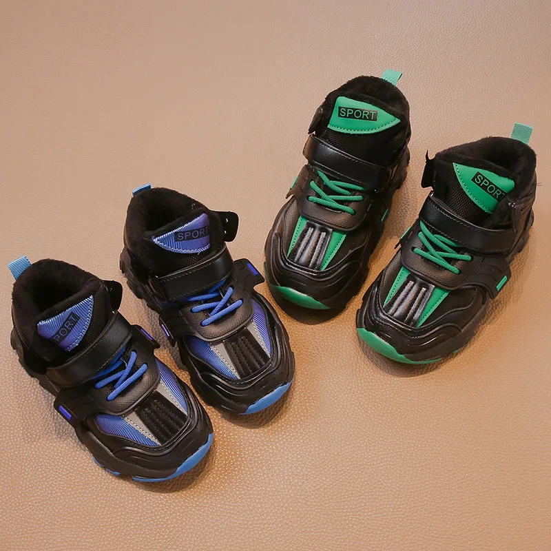 

Botas модные ботильоны для девочек на толстой подошве, новинка зимы 2025, детские кроссовки, удобные нескользящие зимние ботинки для мальчиков, Zapatillas Hombre