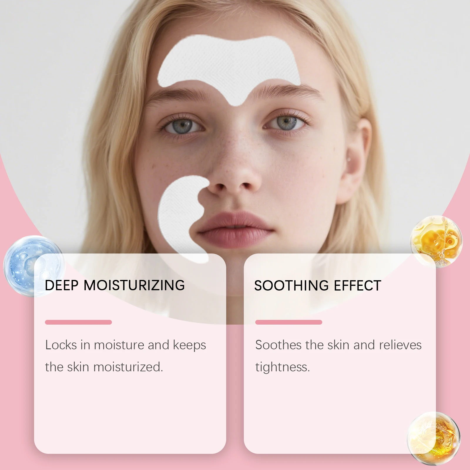 Anti-Wrinkle Forehead Smiley Patch Moisturizing Skin Tightening Wrinkle Reducing Smile Line Eraser for Younger Looking Skin