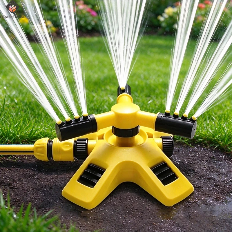 360 ° Automatic Rotating Sprinkler, Garden Irrigation Rotating Three-Way Sprinkler Series Sprinkler, Used For Watering Flowers