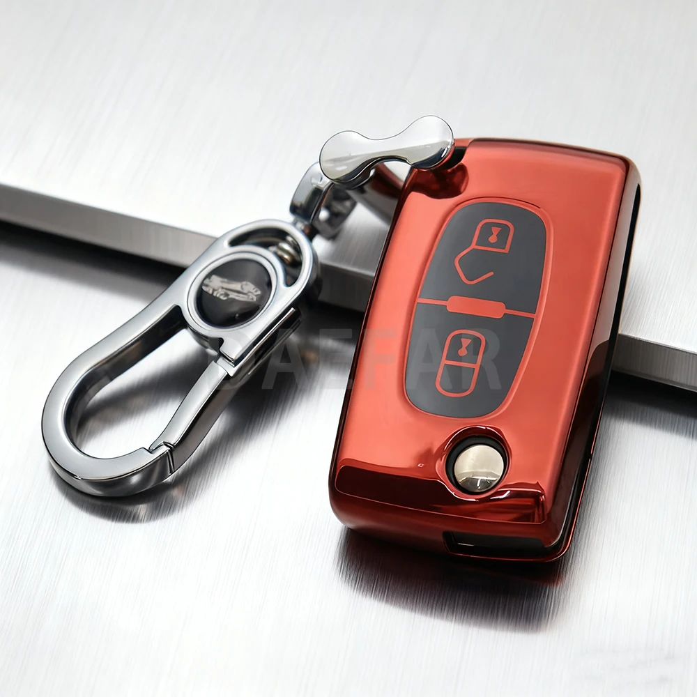 2 3 أزرار بولي TPU سيارة مفتاح بعيد غطاء لبيجو 107 207 307 308 407 607 206 4007 3008 5008 لسيتروين C2 C3 C4 C5 C6 C8