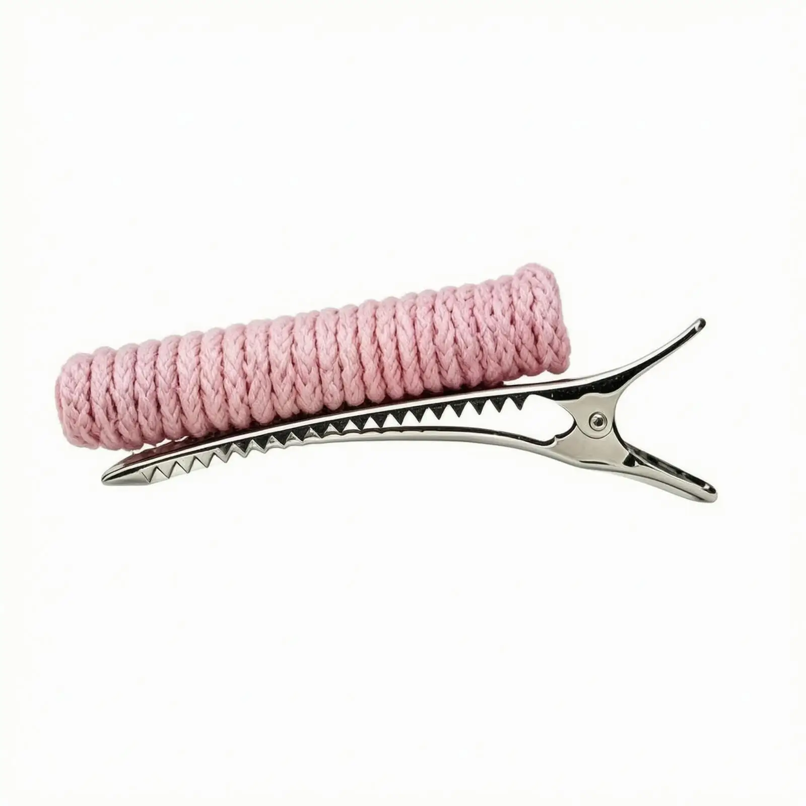 Small Parrot Perch Stand with Cotton Rope Wrapped Metal Clip for on the Go Use