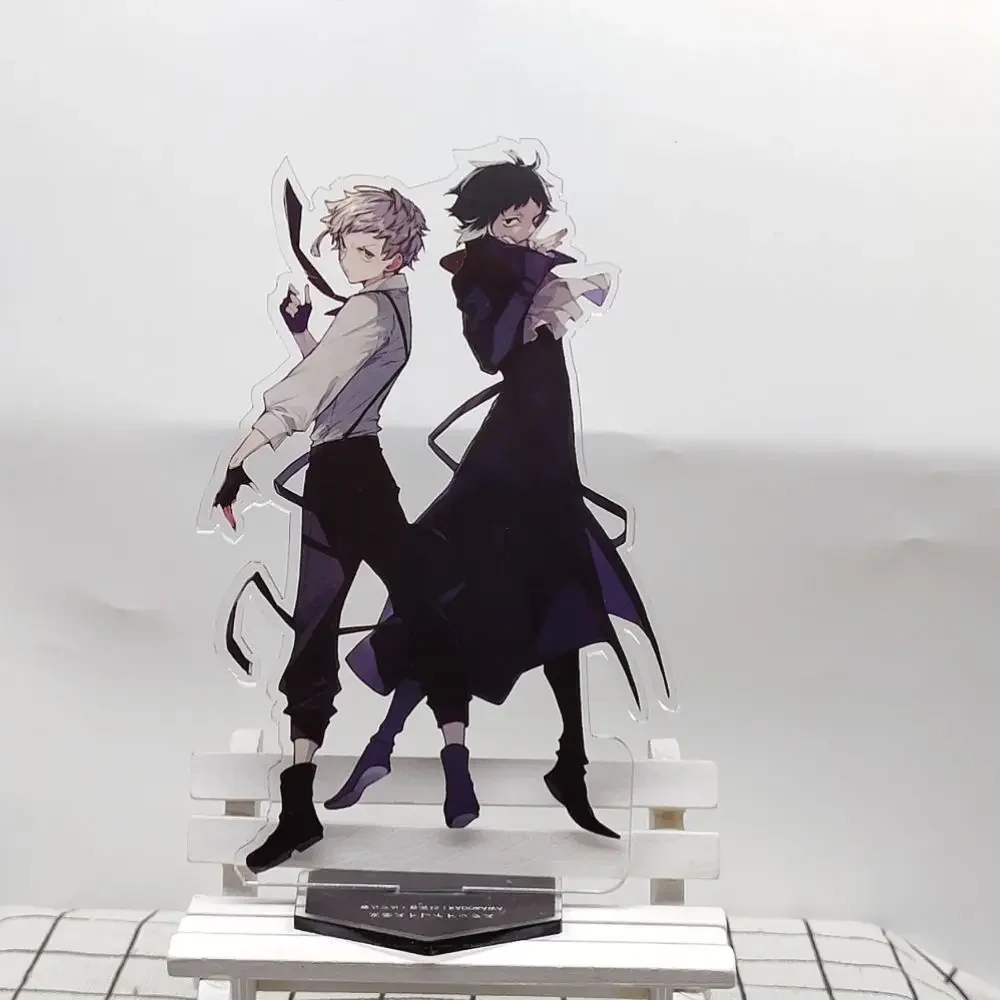 Anime Bungou Stray Dogs Acrylic Stand Action Figure 10th Anniversary Double Black Nakajima Atsushi Cp Model Plate Toy Gift