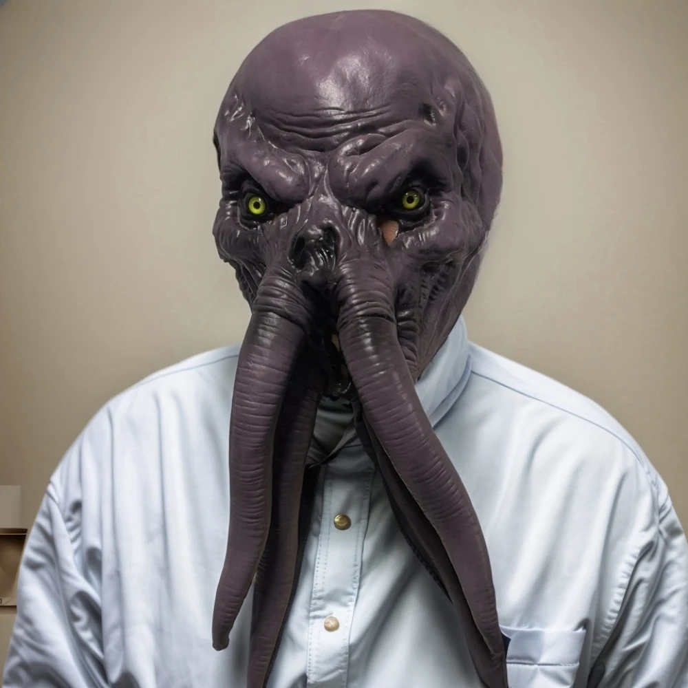 Baldur's 3 Lllithid Mind Flayer Mask Cosplay Octopus Monster Costume Halloween Props