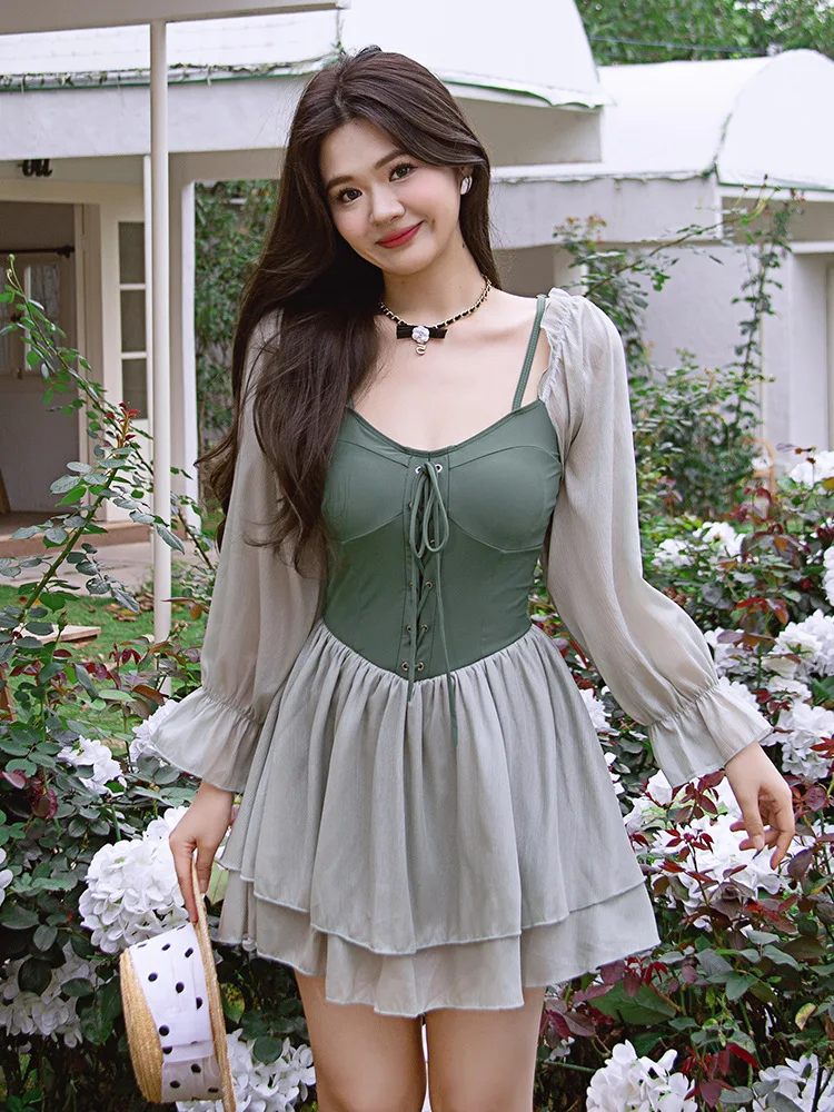 

Сексуальный слитный купальник для женщин больших размеров, скрывающий живот, консервативный, для термальных источников, летняя новинка