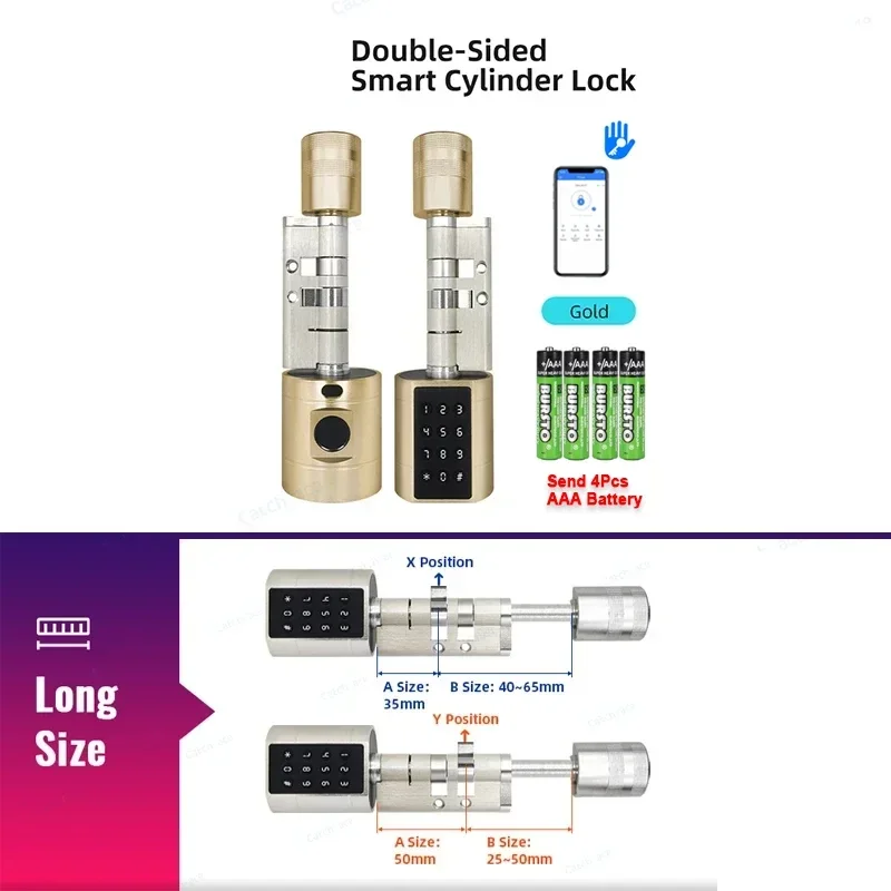 TTlock App Control Smart Lock Elektronisches Fingerabdruck-Türschloss