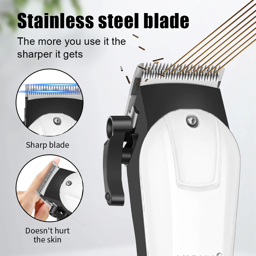 ماكينة قص الشعر من HIENA Barber Blading، ماكينة حلاقة احترافية قابلة لإعادة الشحن