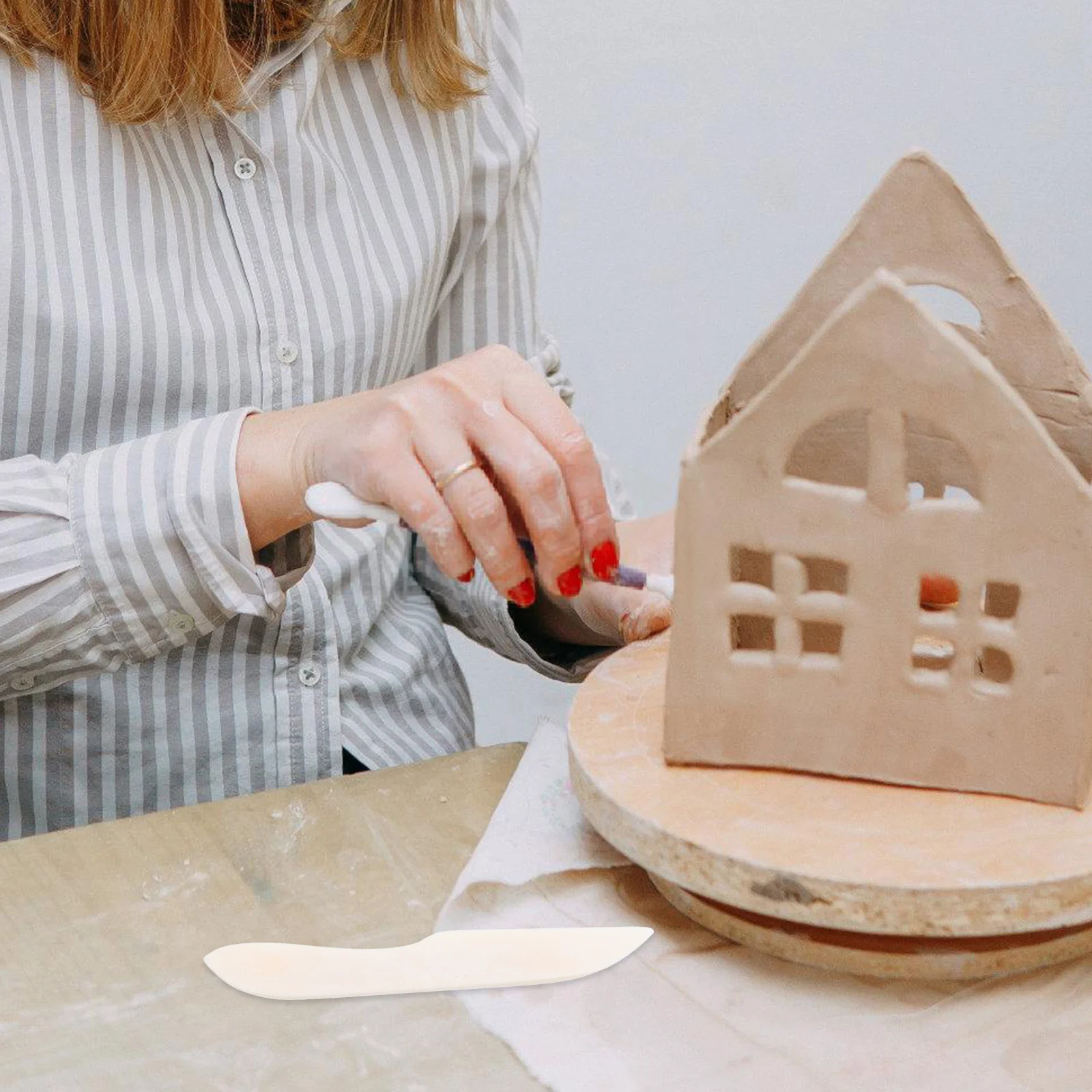 

Beef Knife Folder Crafting Tool for Paper Creaser Burnishing Scoring Letter Opener Bone Folder Tool Ox Bone Multi Purpose