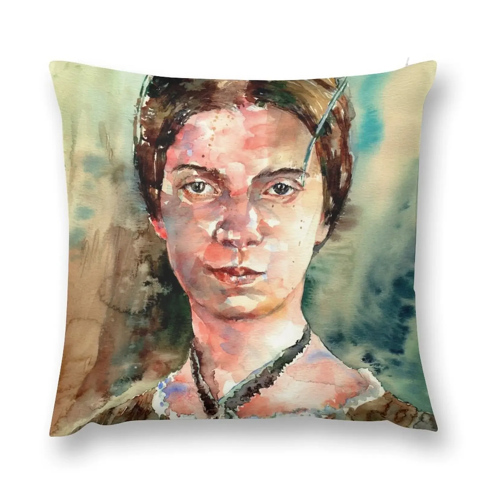 Emily Dickinson Portrait Throw Pillow anime girl Christmas Pillows pillow