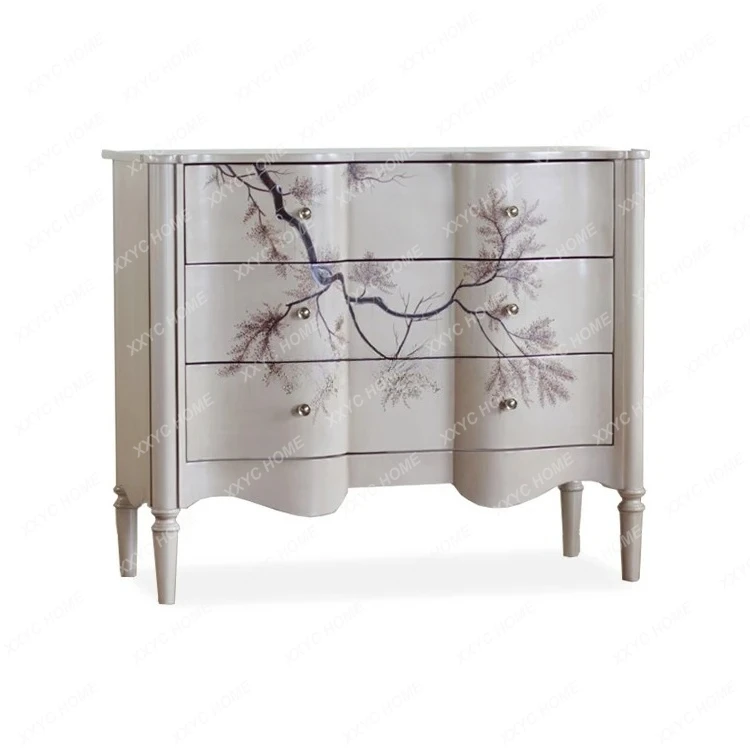 American and European Style Neoclassical Painted Entrance Cabinet