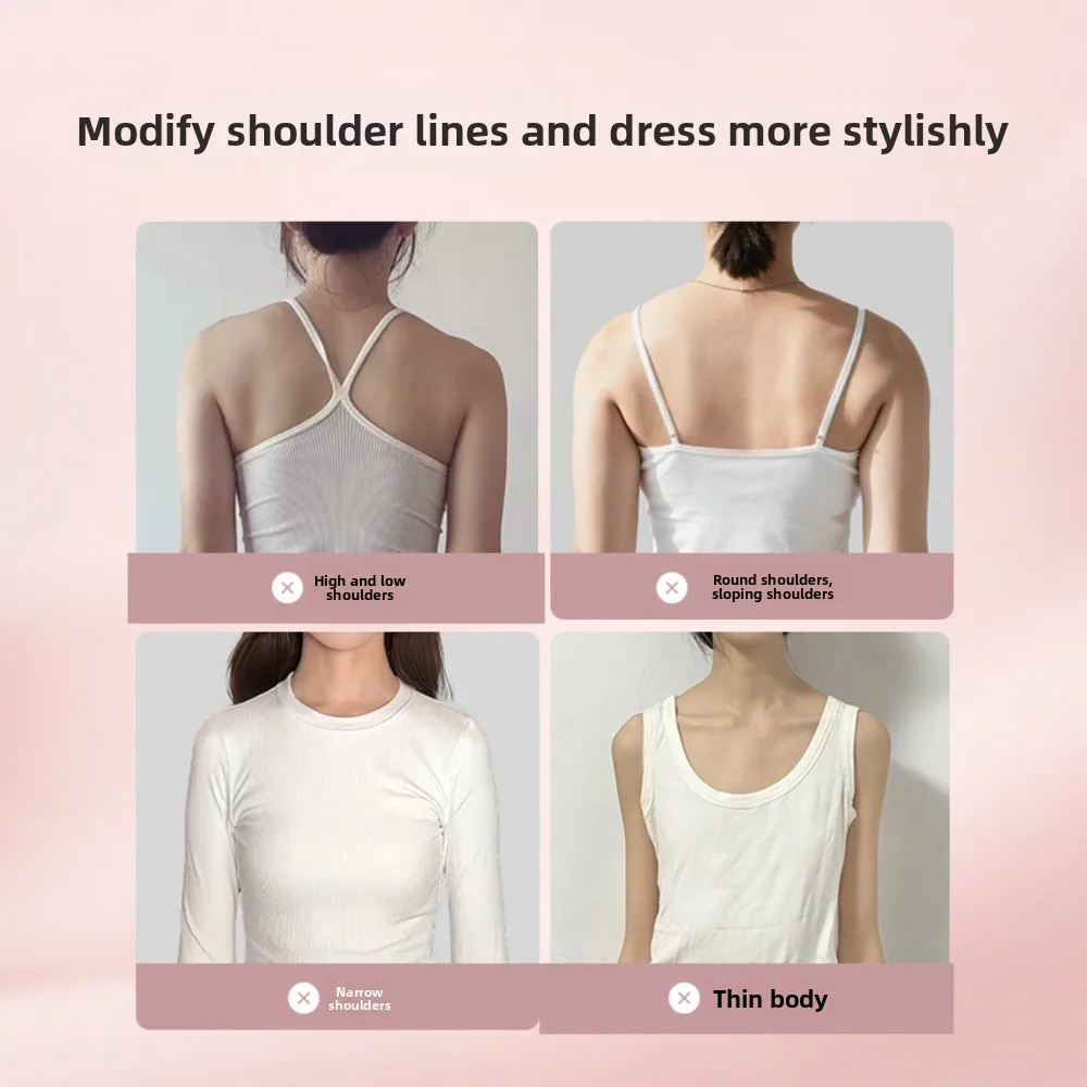 บราแฟชั่นทรงวีลึก สายไขว้ไหล่ ป้องกันการหย่อนคล้อย บราเสริมฟองน้ำบาง ไร้โครง ซับแรงกระแทก สำหรับผู้หญิง/เด็กผู้หญิง