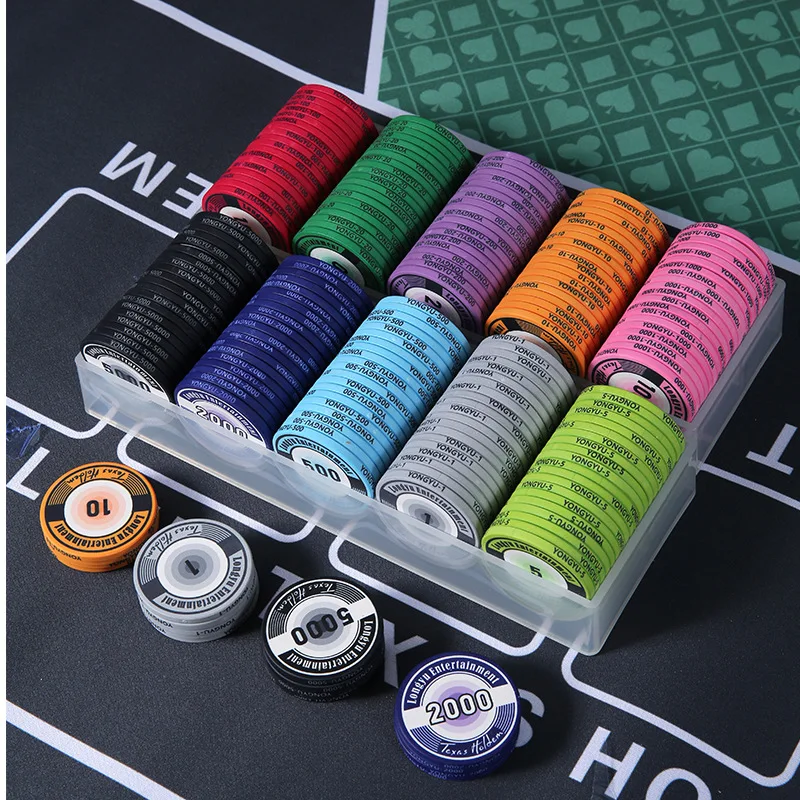 5pcs 39mm Professional Geometric Ceramic Chips Table Game Texas Hold'em Creative Chess and Card Room Poker Mahjong Poker Coin