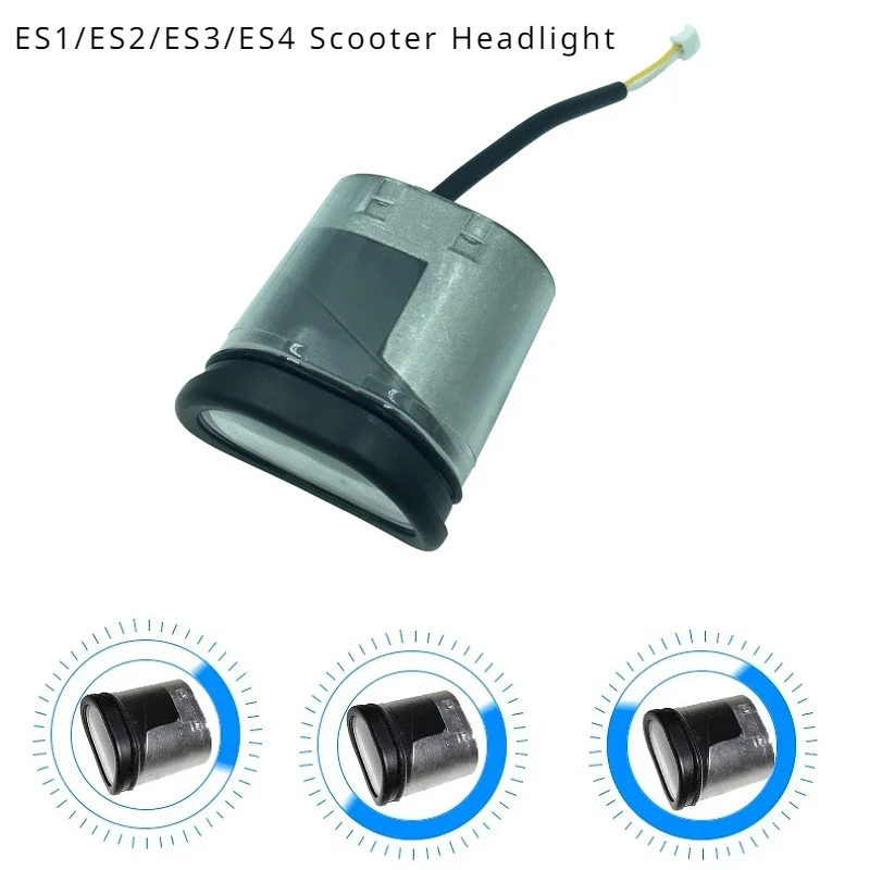 Frente LED Light Parts para Scooter elétrico, lâmpada de cabeça para Ninebot ES1, ES2, ES3, ES4, Kickscooter, skate, kit de montagem do farol, 6V, 1W