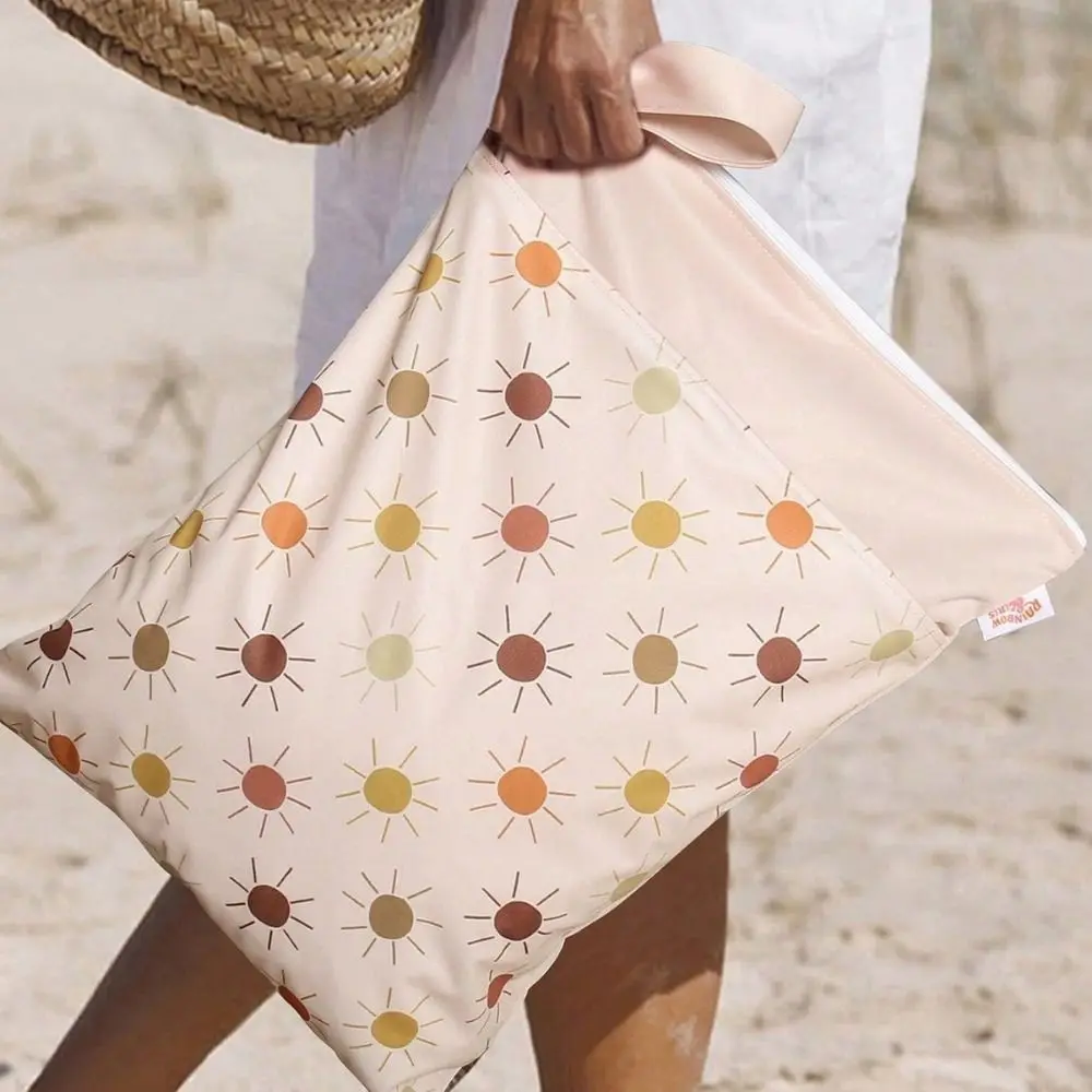 

Водонепроницаемая многоразовая моющаяся портативная сумка для подгузников в скандинавском стиле с ручкой, сумка для влажных вещей, декор для детской комнаты