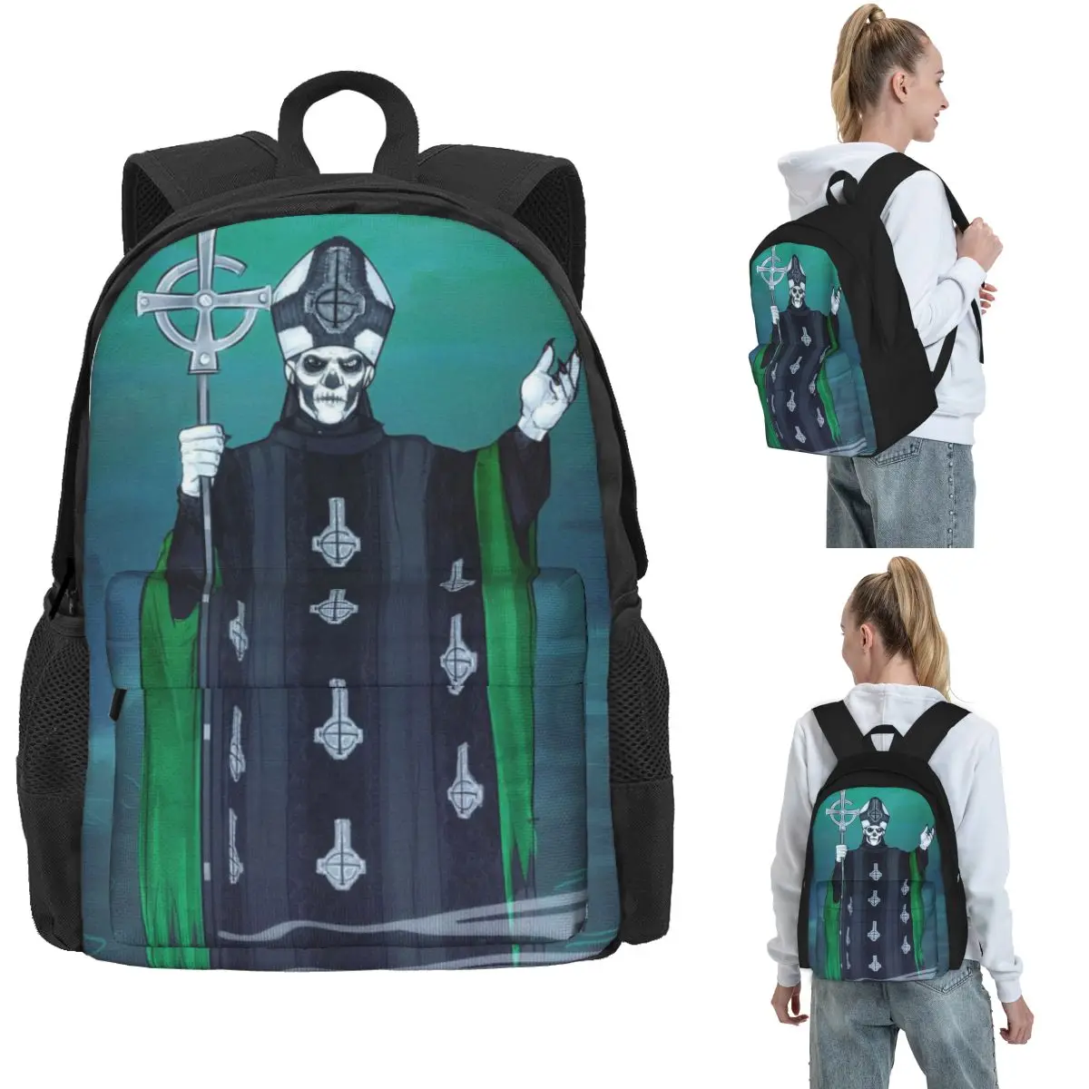 Rock Band Ghost BC 8 Backpack Hot Sale Daypack Large Capacity Children BookBag School Bag Shoulder Bags for Men Women