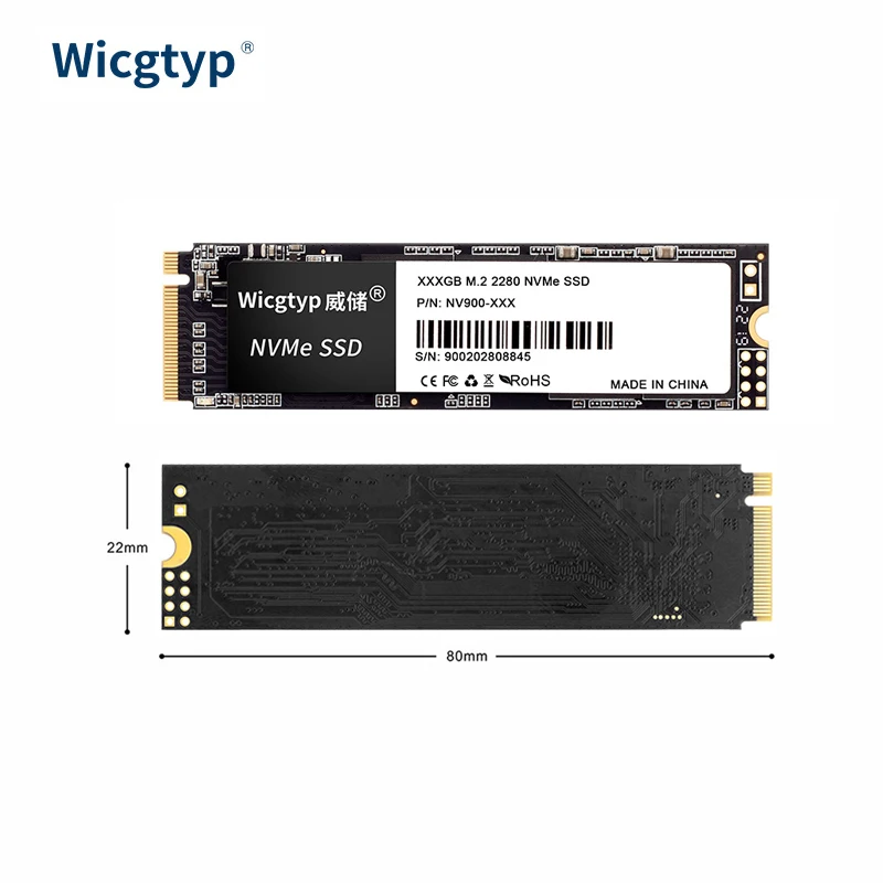 Imagem -02 - Wicgtyp-disco de Estado Sólido para Laptop Ssd m2 512gb 1tb Nvme 256gb 2tb M.2 2280 Pcie3.0