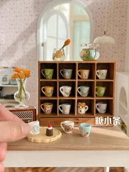 Miniature Kitchen Mini Cup Mini Kettle Tray DollHouse Cabinet Miniature Simulation Mini Water Cup Bjd Dollhouse Furniture