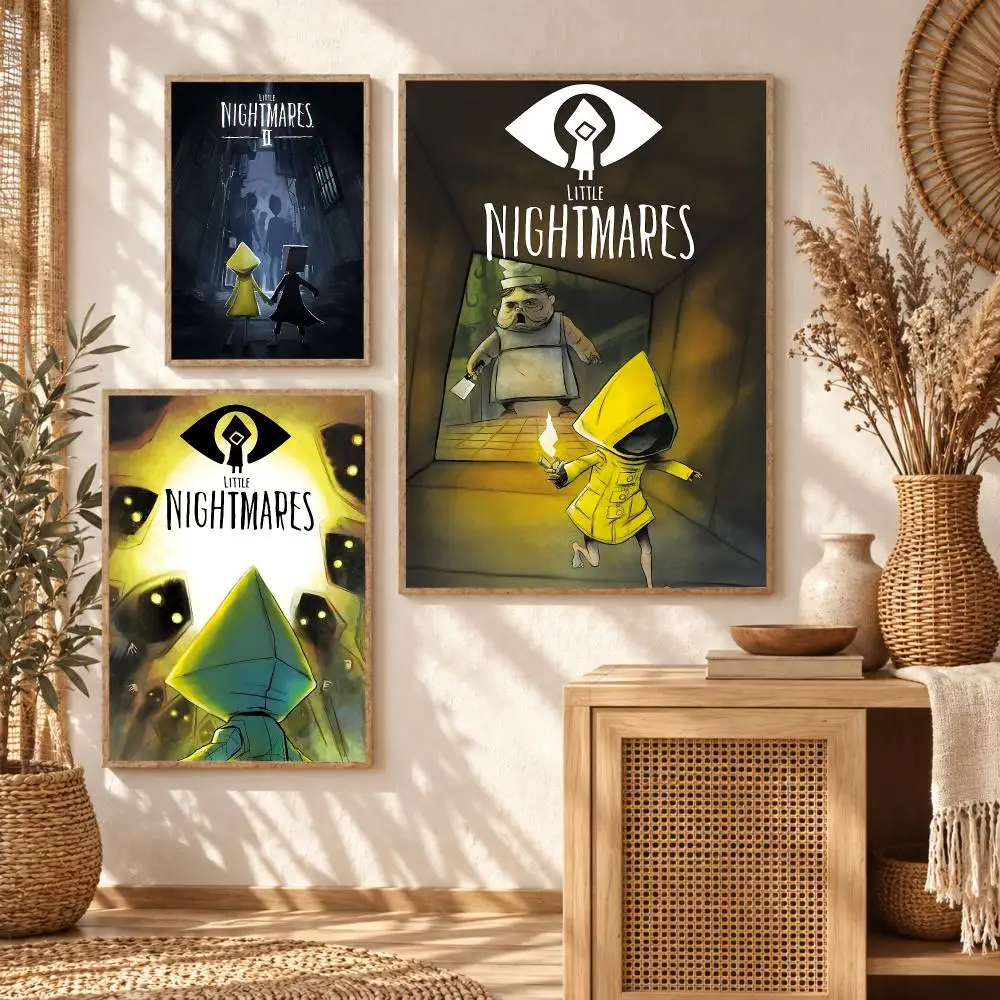 Dark Adventure Game L-Little Nightmares Poster Premium Modern Waterproof Wall Art Pictures for Bedroom Living Room Bar Decor