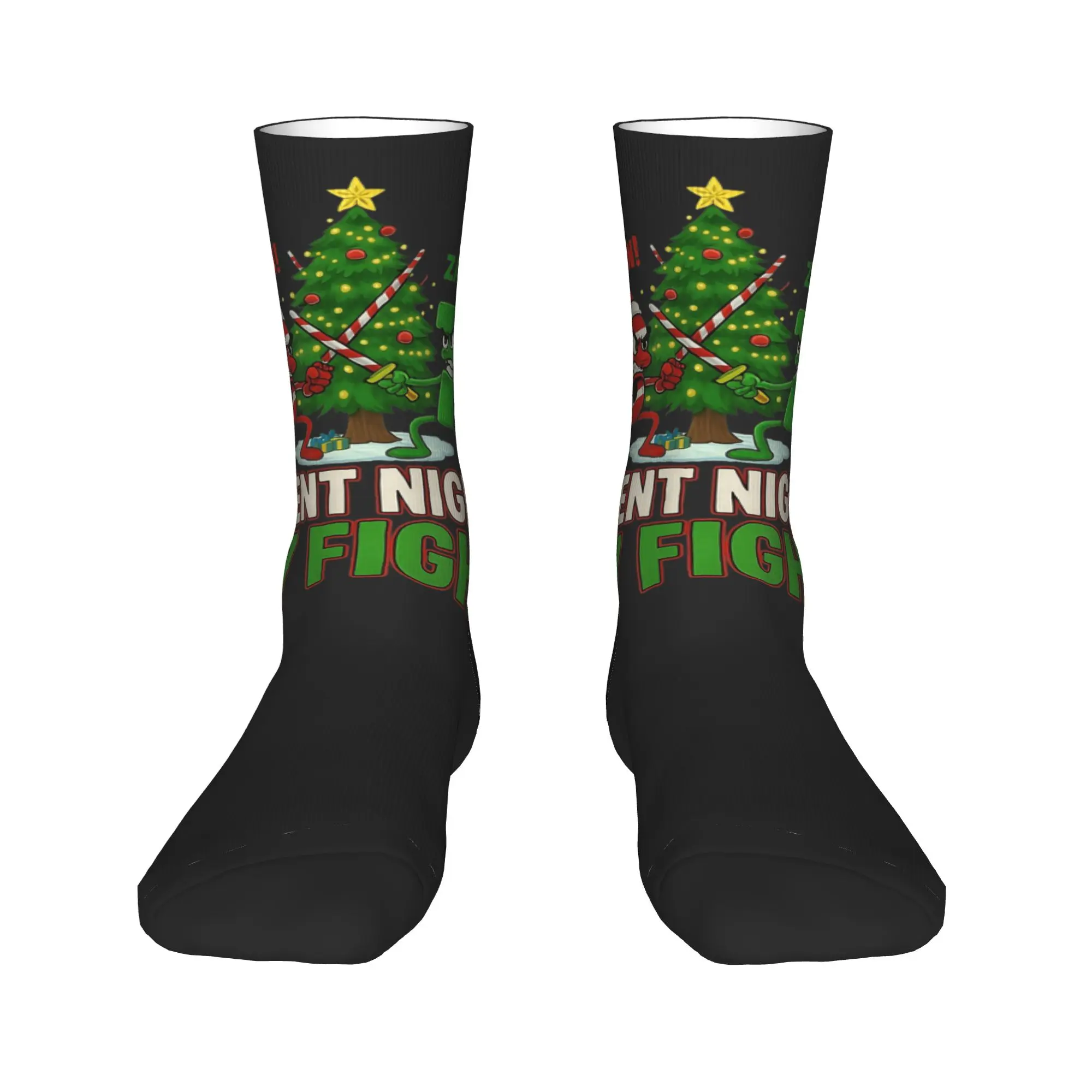 Erwachsene Männer Socken Silent Night 67 Kampf Weihnachten Strümpfe Herbst Neuheit Atmungsaktive Socken Design Radfahren Anti Slip Socken