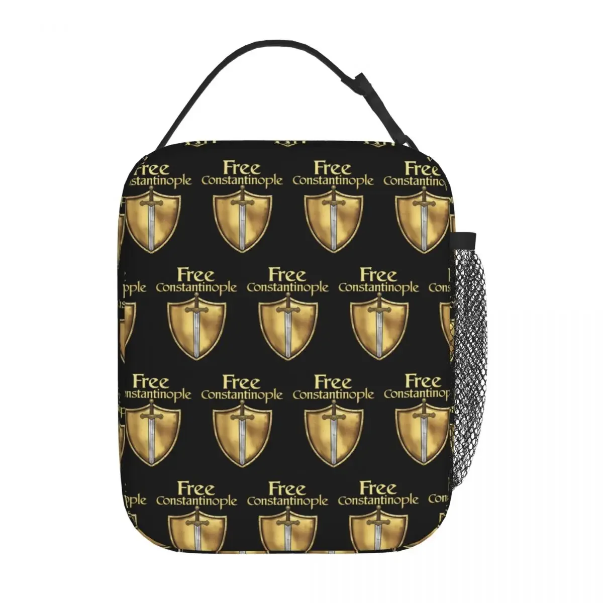 Free Constantinople Bold Historical Statement Insulated Lunch Bag for Women Children Portable Food Boxes Thermal Lunch Box Tote