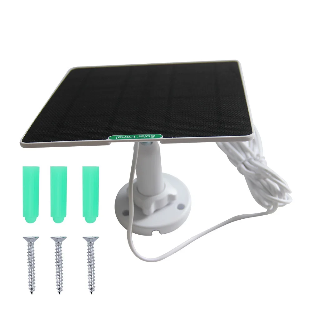 ETFE 5 واط لوحة طاقة شمسية 5 فولت مايكرو USB نوع-C تيار مستمر شاحن بالطاقة الشمسية ل Ring Eufy Blink REOLINK مراقبة جرس الباب نظام الكاميرا الأمنية