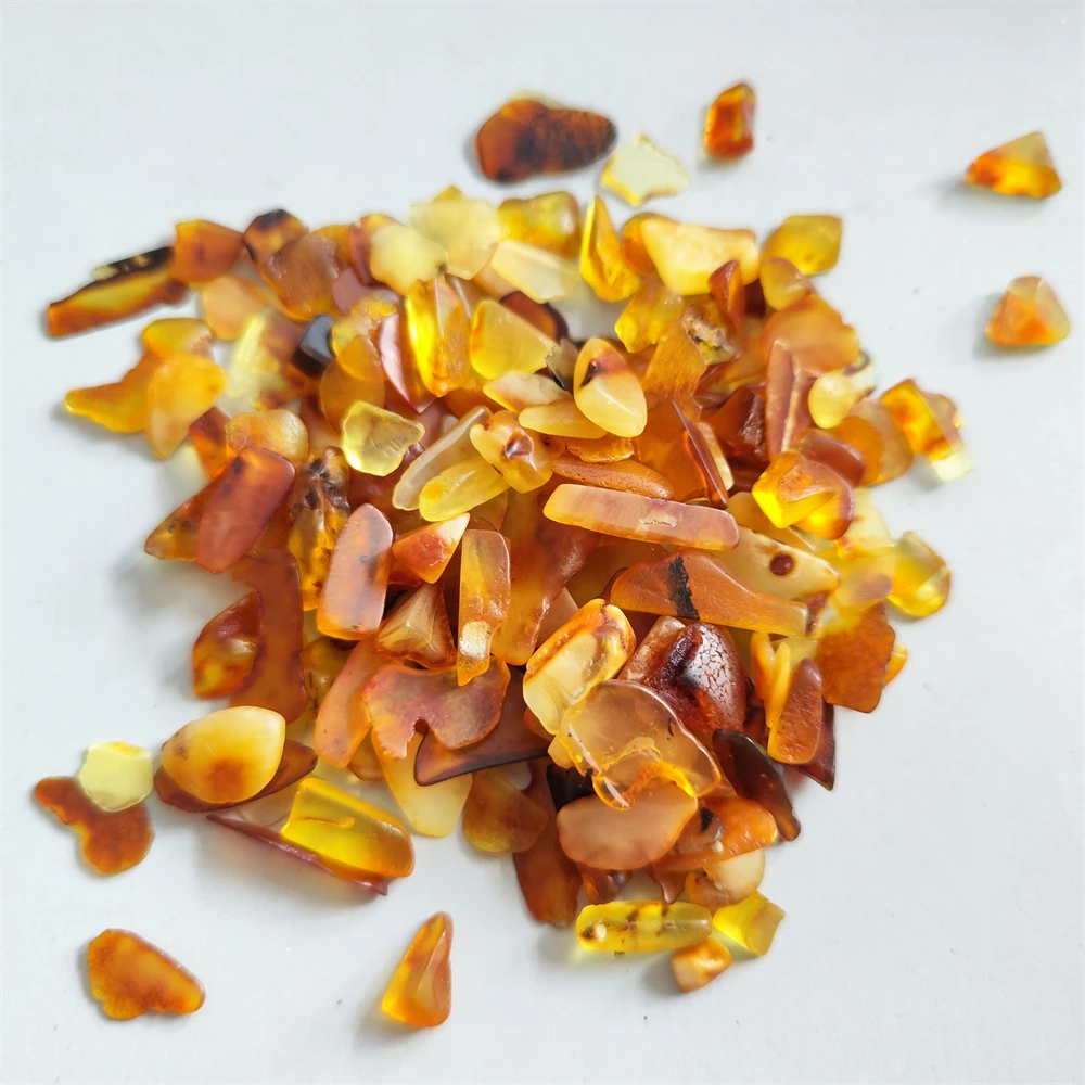 5-12mm 100g Natural Irregular Amber Chips Home Decoration Jewelry Raw Materials Resin Craft Making Desktop Diffuser Ornament