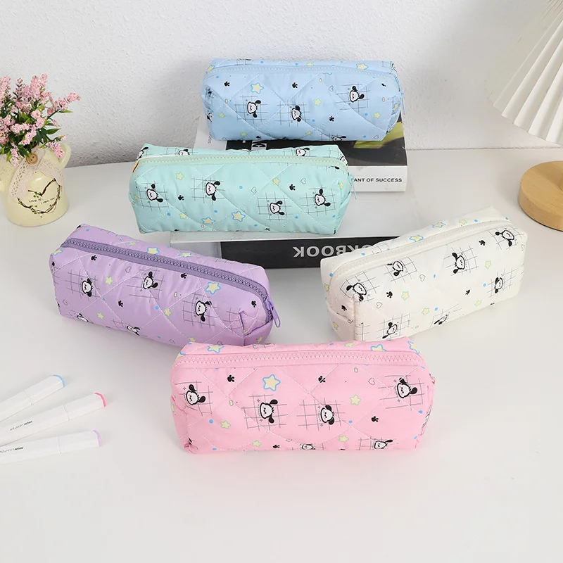 Quilted sanrio Ladies Travel Storage Bag Hello Kitty Women's Cosmetic Bags Cute Design Girls Pencil Case Makeup Bag Handbags